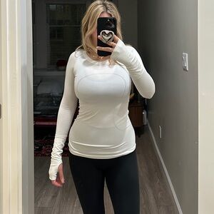 Lululemon Athletica White Swiftly Tech Long Sleeve Shirt